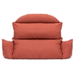 LeisureMod 2 person Double Egg Swing Chair Cushion in Dark Orange
