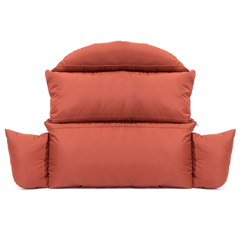 LeisureMod 2 person Double Egg Swing Chair Cushion in Dark Orange
