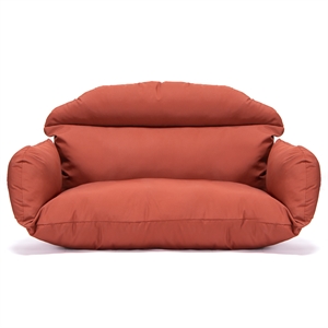 LeisureMod 2 person Double Egg Swing Chair Cushion in Dark Orange