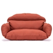 LeisureMod 2 person Double Egg Swing Chair Cushion in Dark Orange