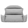 LeisureMod 2 person Double Egg Swing Chair Cushion in Light Gray