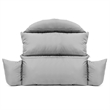 LeisureMod 2 person Double Egg Swing Chair Cushion in Light Gray