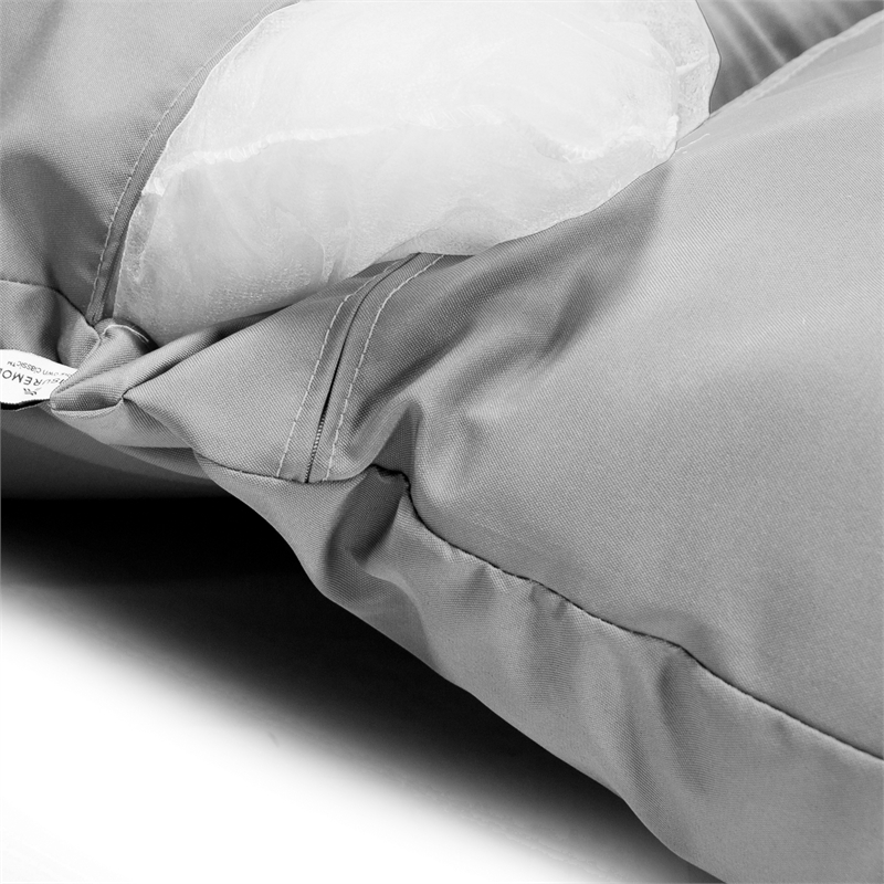 LeisureMod 2 person Double Egg Swing Chair Cushion in Light Gray