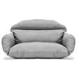 LeisureMod 2 person Double Egg Swing Chair Cushion in Light Gray