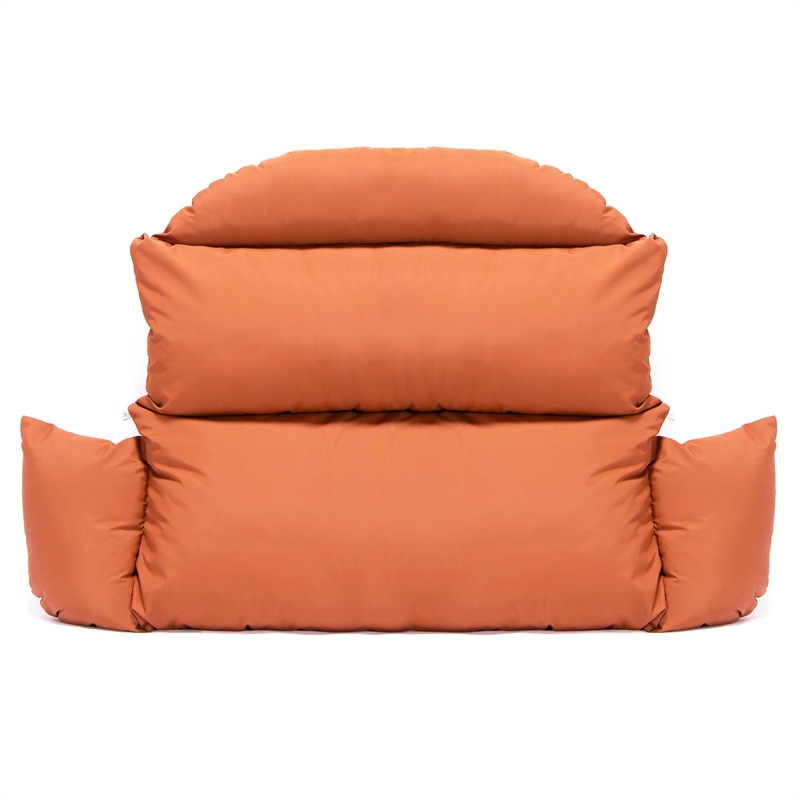 LeisureMod 2 person Double Egg Swing Chair Cushion in Orange