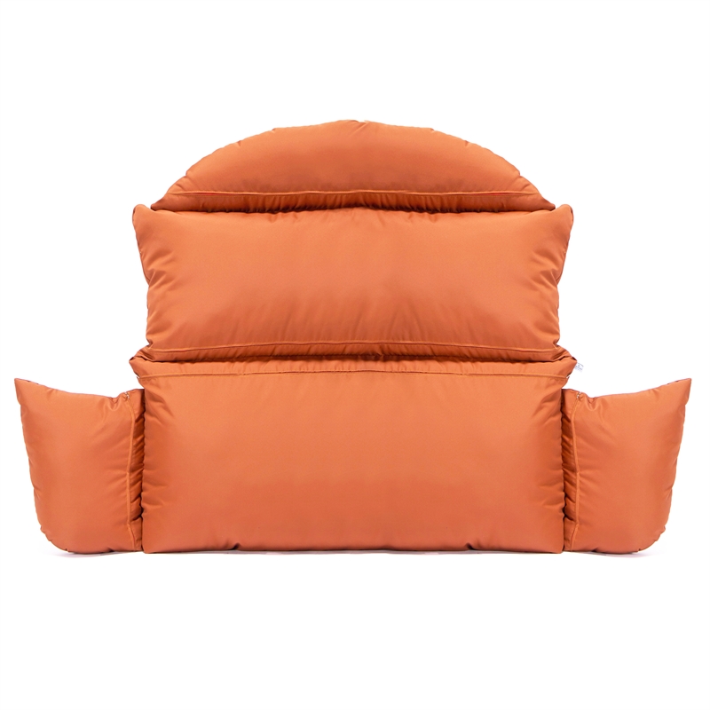 LeisureMod 2 person Double Egg Swing Chair Cushion in Orange