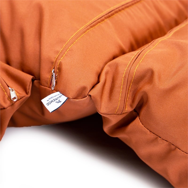 LeisureMod 2 person Double Egg Swing Chair Cushion in Orange