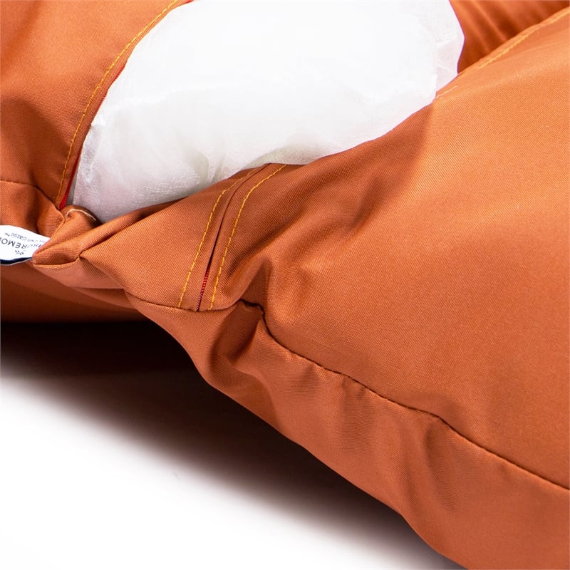 LeisureMod 2 person Double Egg Swing Chair Cushion in Orange