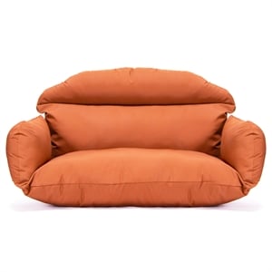 LeisureMod 2 person Double Egg Swing Chair Cushion in Orange