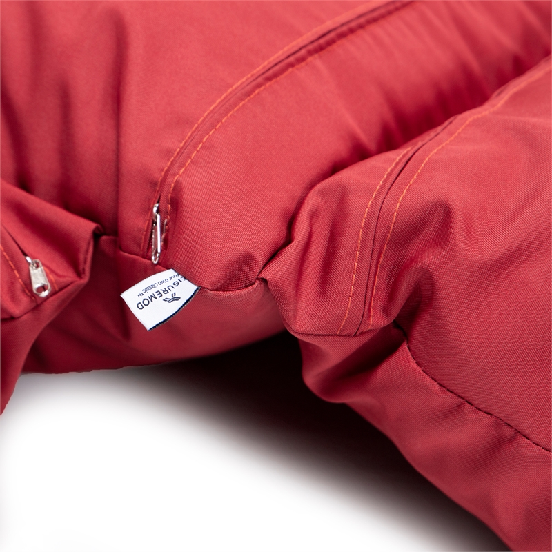 LeisureMod 2 person Double Egg Swing Chair Cushion in Red