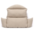 LeisureMod 2 person Double Egg Swing Chair Cushion in Taupe