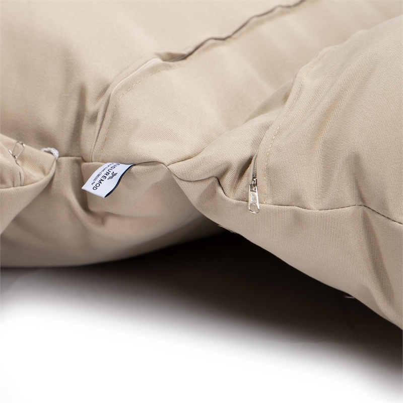 LeisureMod 2 person Double Egg Swing Chair Cushion in Taupe