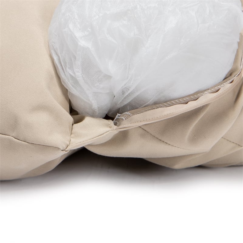 LeisureMod 2 person Double Egg Swing Chair Cushion in Taupe
