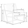 LeisureMod Montgomery Velvet Pinstripe Accent Chair Armchair In Dark Grey