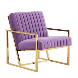 leisuremod montgomery velvet pinstripe accent chair armchair