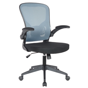 leisuremod newton modern mesh office swivel chair in grey