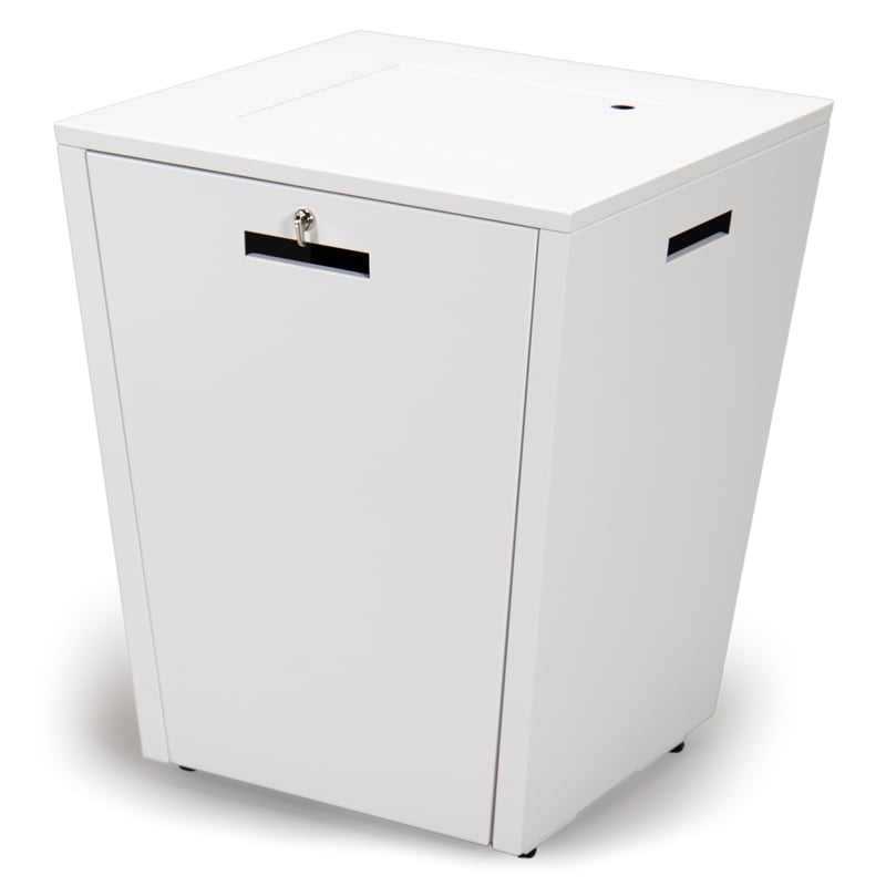 LeisureMod Chelsea Gas Fire Pit Table 37000 BTU With Lid in White