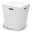 LeisureMod Chelsea Gas Fire Pit Table 37000 BTU With Lid in White