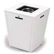 LeisureMod Chelsea Gas Fire Pit Table 37000 BTU With Lid in White