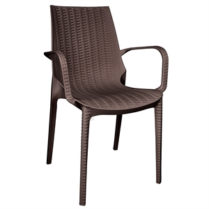 leisuremod kent lightweight outdoor stackable dining armchair