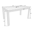 LeisureMod Mace Modern Weave Design Outdoor Patio Rectangle Black Dining Table