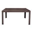 LeisureMod Mace Modern Weave Design Outdoor Patio Rectangle Brown Dining Table