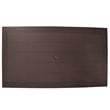 LeisureMod Mace Modern Weave Design Outdoor Patio Rectangle Brown Dining Table