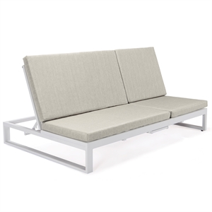 leisuremod chelsea convertible 2 in 1 sofa and double chaise lounge chair