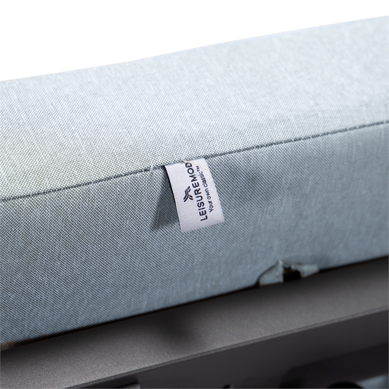LeisureMod Chelsea Convertible 2 in 1 Sofa and Double Chaise Lounge Light Gray