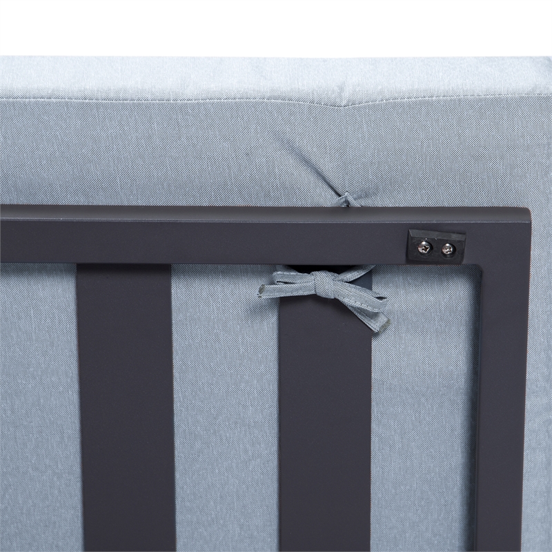LeisureMod Chelsea Convertible 2 in 1 Sofa and Double Chaise Lounge Light Gray