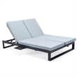 LeisureMod Chelsea Convertible 2 in 1 Sofa and Double Chaise Lounge Light Gray