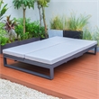 LeisureMod Chelsea Convertible 2 in 1 Sofa and Double Chaise Lounge Light Gray