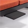 LeisureMod Chelsea Convertible 2 in 1 Sofa and Double Chaise Lounge Chair Orange