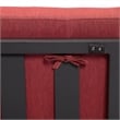 LeisureMod Chelsea Convertible 2 in 1 Sofa and Double Chaise Lounge Chair Red