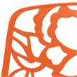 LeisureMod Devon Modern Indoor Outdoor Aluminum Dining Chair in Orange Set of 2