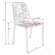 LeisureMod Devon Modern Indoor Outdoor Aluminum Dining Chair in Orange Set of 2