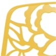 LeisureMod Devon Modern Indoor Outdoor Aluminum Dining Chair in Yellow Set of 2