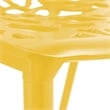 LeisureMod Devon Modern Indoor Outdoor Aluminum Dining Chair in Yellow Set of 2