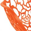 LeisureMod Devon Modern Indoor Outdoor Aluminum Dining Armchair in Orange