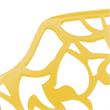 LeisureMod Devon Modern Indoor Outdoor Aluminum Dining Armchair in Yellow