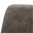 LeisureMod Markley Leather Dining Chair With Gold Legs Gray