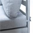LeisureMod Chelsea Modern 6-Piece Weathered Gray Patio Sectional In Light Gray