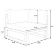 LeisureMod Chelsea Modern 6-Piece Weathered Gray Patio Sectional In Light Gray