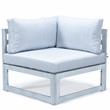 LeisureMod Chelsea Modern 6-Piece Weathered Gray Patio Sectional In Light Gray