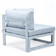 LeisureMod Chelsea Modern 6-Piece Weathered Gray Patio Sectional In Light Gray