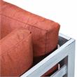 LeisureMod Chelsea 7-Piece Gray Patio Sectional With Coffee Table in Orange