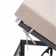 LeisureMod Chelsea Aluminum Patio Chaise Lounge Chair With Beige Cushions