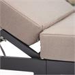LeisureMod Chelsea Aluminum Patio Chaise Lounge Chair With Beige Cushions