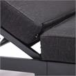 LeisureMod Chelsea Aluminum Patio Chaise Lounge Chair With Black Cushions