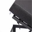 LeisureMod Chelsea Aluminum Patio Chaise Lounge Chair With Black Cushions